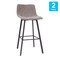 Flash Furniture 30" Gray LeatherSoft Barstools, 2PK CH-212069-30-GY-GG - alternate 9